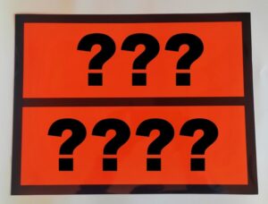 Paneles naranja adhesivos